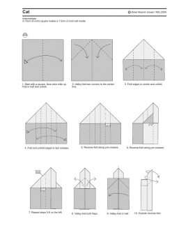 кот оригами схема часть1