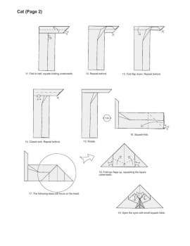 кот оригами схема часть2