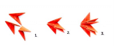 Модульный Лебедь оригами схема шаг 1-3