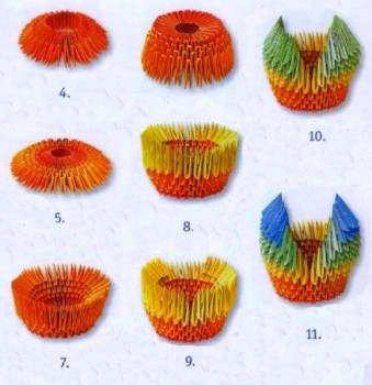Радужный Лебедь оригами схема 4-11