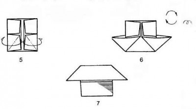 Оригами гриб схема складывания 5-7