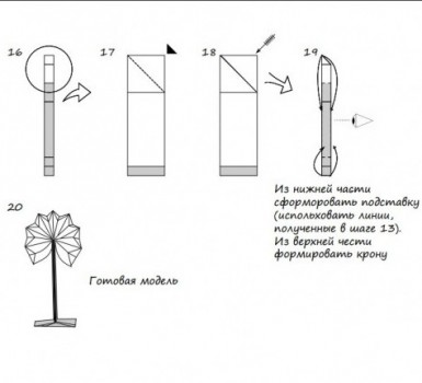 Дерево оригами схема складывания