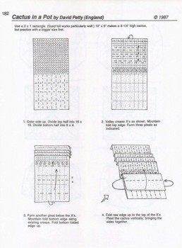 Оригами схема сборки кактуса