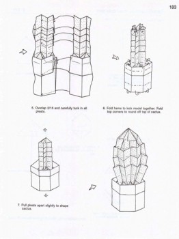 Оригами схема складывания кактуса