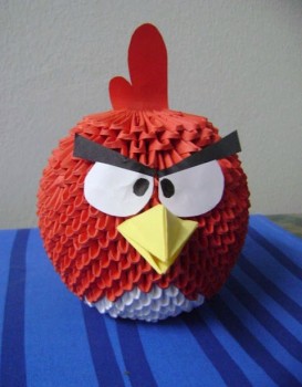 Схема птичка Angry Birds оригами