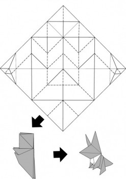 Паттерн сборки Лисы оригами