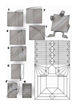 Паттерн по сборке оригами Самоделкин от Eric Joisel
