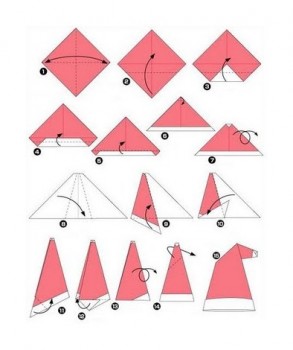 Новогодняя шапка оригами схема видео сборки