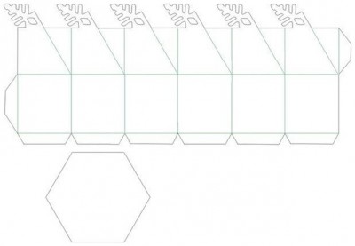 Паттерн сборки оригами снежинка коробочка