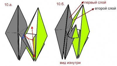 Кусудама Nordblumen схема складывания 2