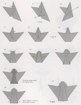 Оригами Ангел схема сборки 8-19