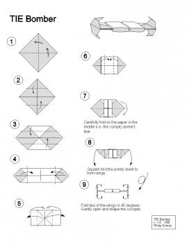Схема как сделать оригами бомбардировщик