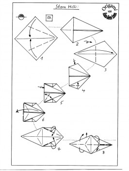 Пятиконечная звезда оригами схема от Klaus-Dieter Ennen 1-8