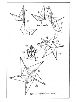 Схема складывания Звезда оригами от Klaus-Dieter Ennen 17-21