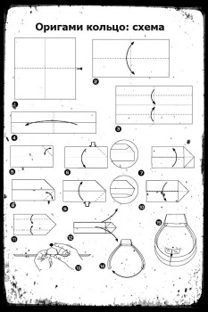 Оригами из бумаги кольцо схема сборки