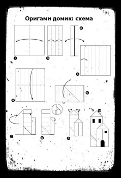 Оригами Дом из бумаги схема